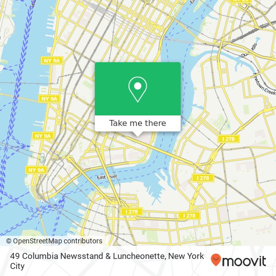 49 Columbia Newsstand & Luncheonette map