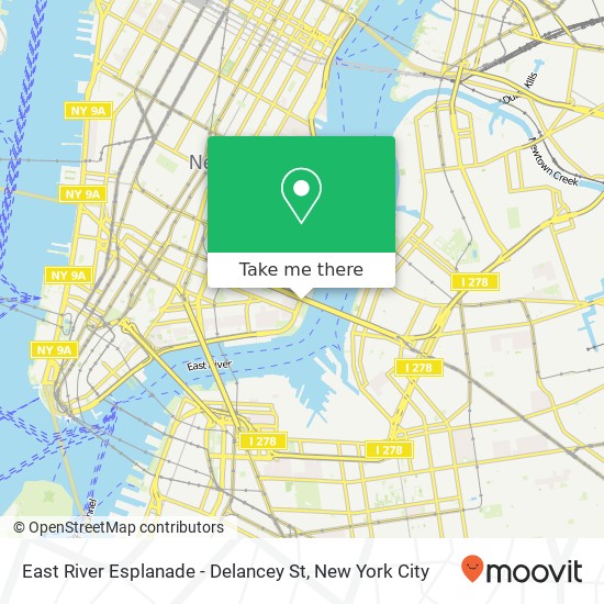 East River Esplanade - Delancey St map