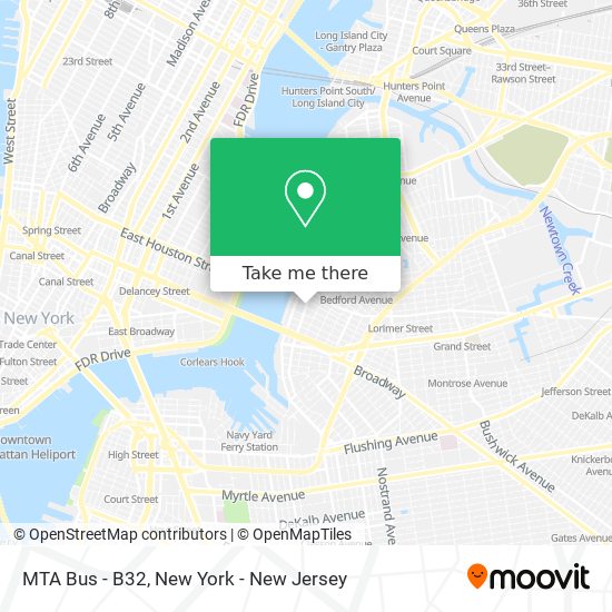 MTA Bus - B32 map