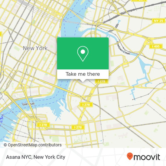 Mapa de Asana NYC