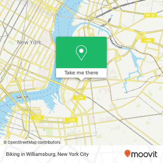 Biking in Williamsburg map