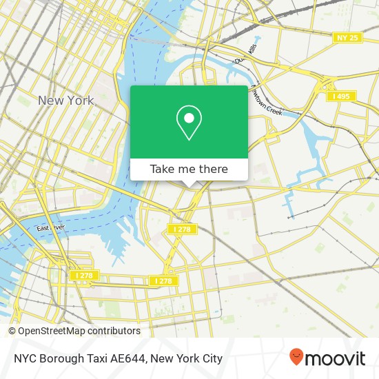 NYC Borough Taxi AE644 map