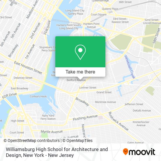 Mapa de Williamsburg High School for Architecture and Design