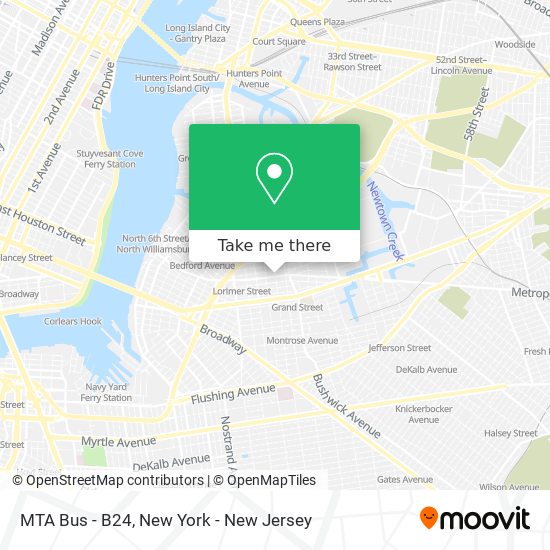 Mapa de MTA Bus - B24
