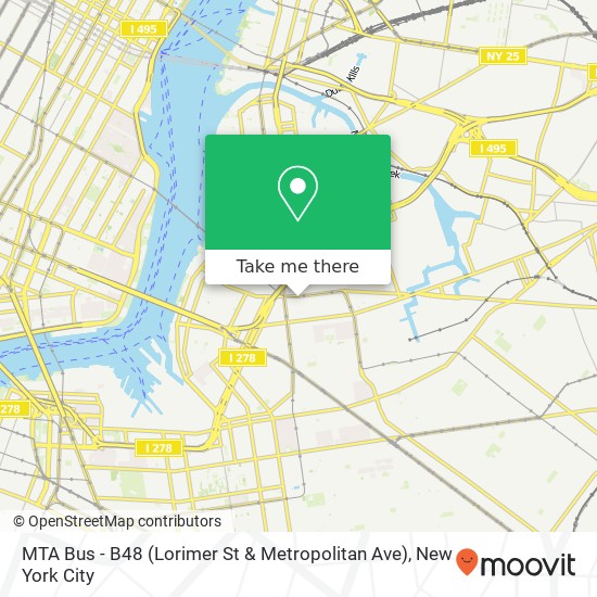MTA Bus - B48 (Lorimer St & Metropolitan Ave) map
