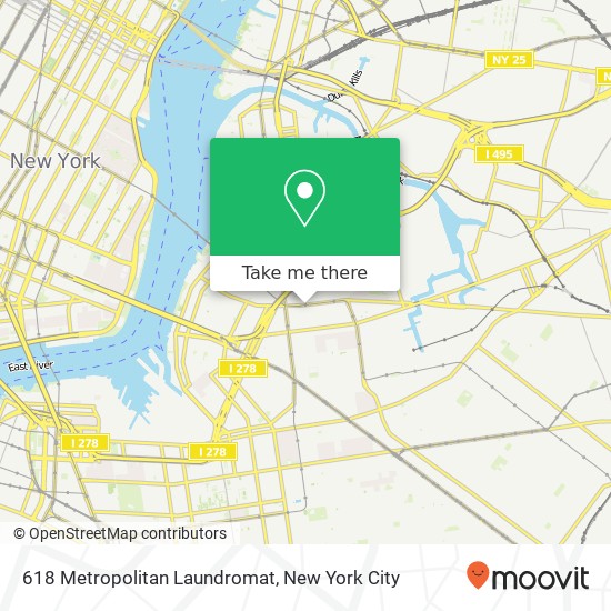 618 Metropolitan Laundromat map