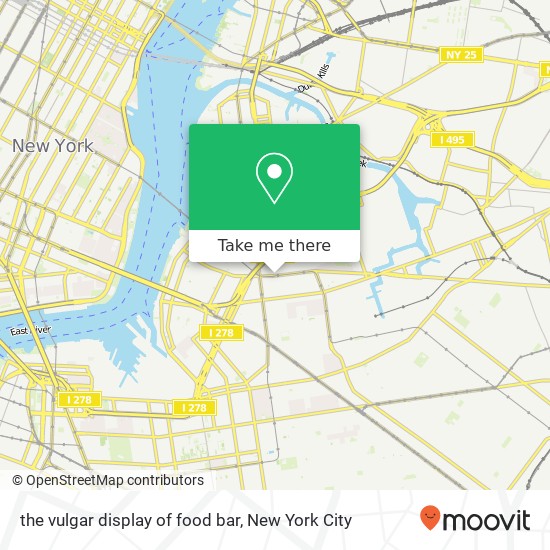 the vulgar display of food bar map