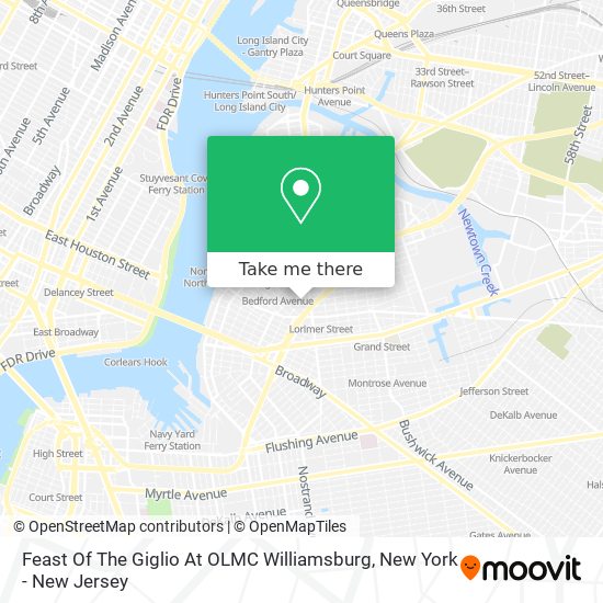 Mapa de Feast Of The Giglio At OLMC Williamsburg