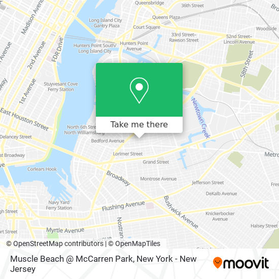 Mapa de Muscle Beach @ McCarren Park