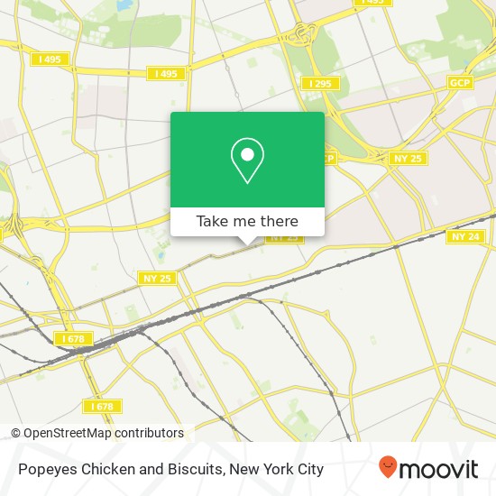 Popeyes Chicken and Biscuits map