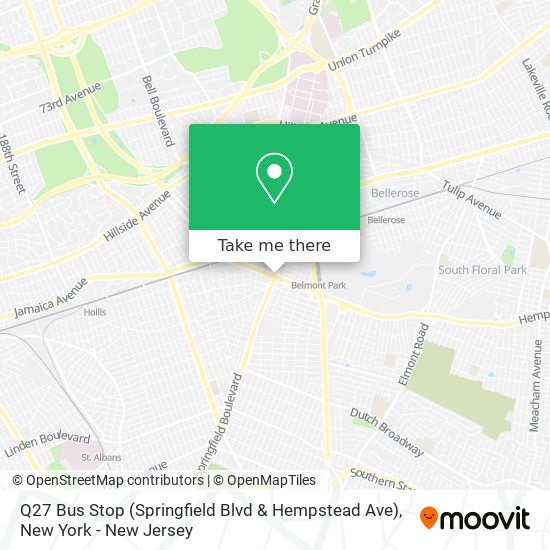 Q27 Bus Stop (Springfield Blvd & Hempstead Ave) map