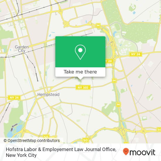 Mapa de Hofstra Labor & Employement Law Journal Office