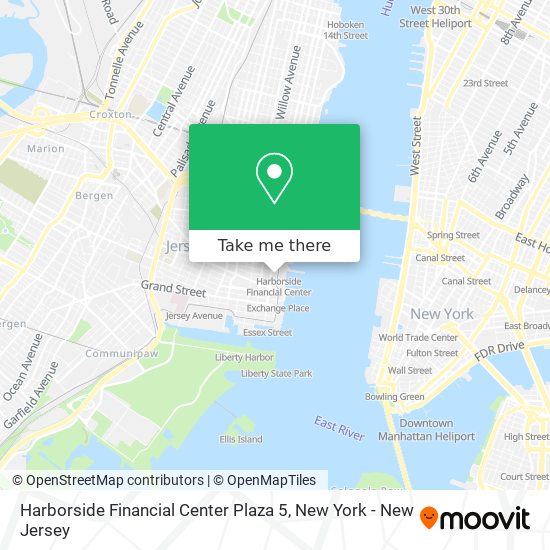 Harborside Financial Center Plaza 5 map