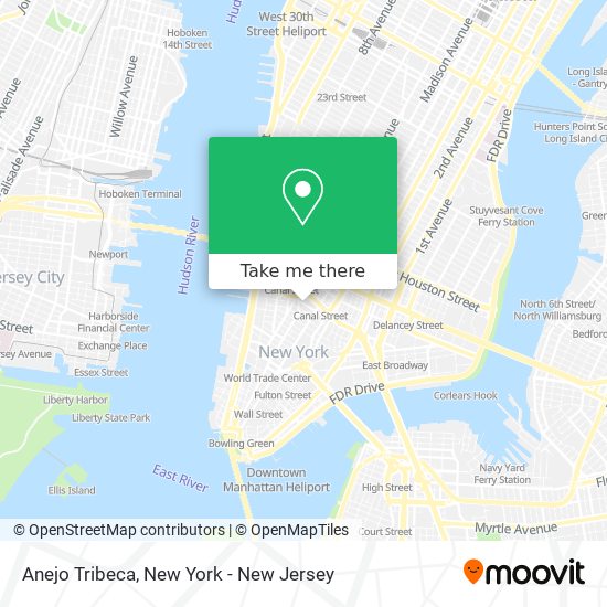 Anejo Tribeca map