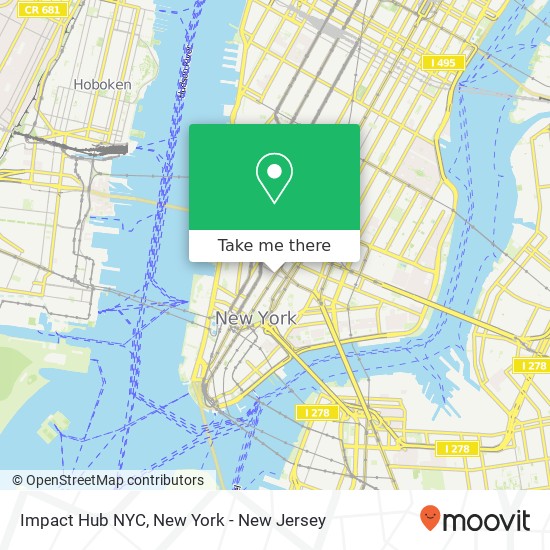 Mapa de Impact Hub NYC