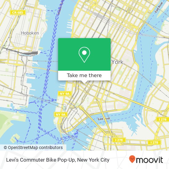 Mapa de Levi's Commuter Bike Pop-Up