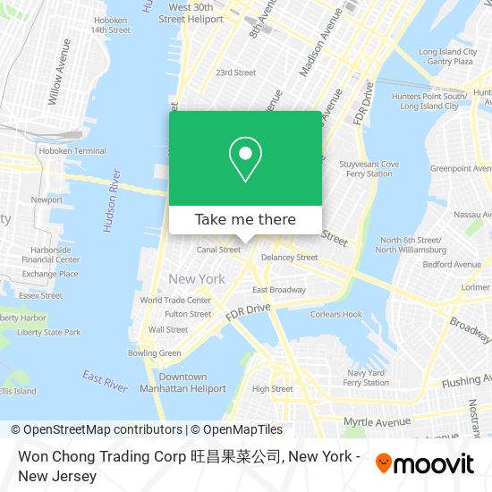 Won Chong Trading Corp 旺昌果菜公司 map