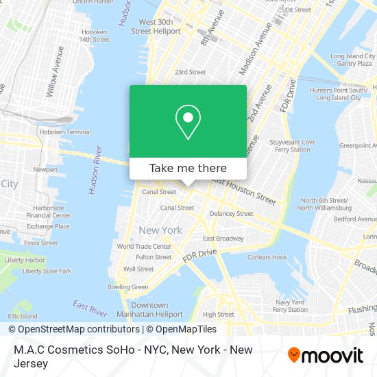 M.A.C Cosmetics SoHo  - NYC map