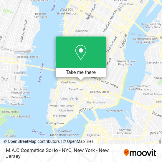 M.A.C Cosmetics SoHo  - NYC map