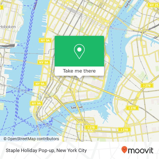 Staple Holiday Pop-up map