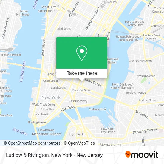 Ludlow & Rivington map