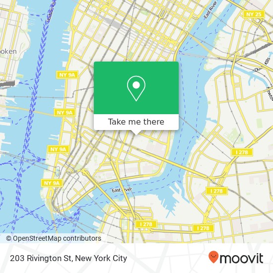 203 Rivington St map