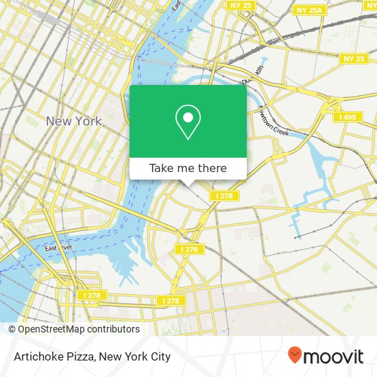 Artichoke Pizza map