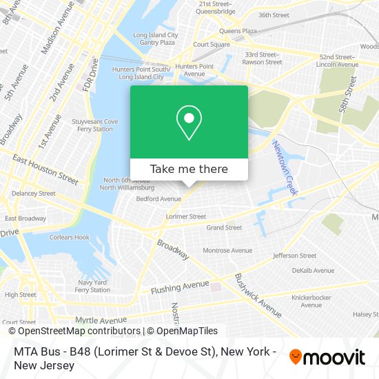 MTA Bus - B48 (Lorimer St & Devoe St) map