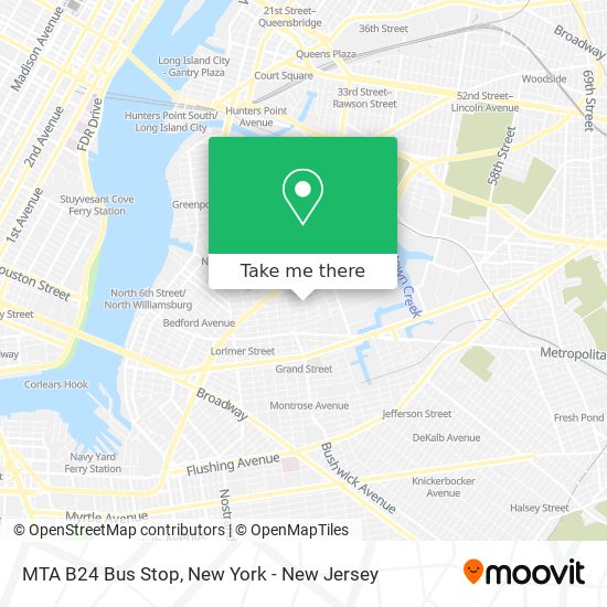 Mapa de MTA B24 Bus Stop