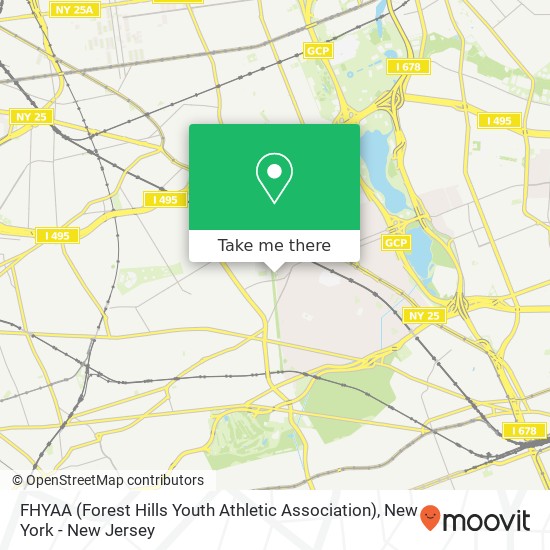 FHYAA (Forest Hills Youth Athletic Association) map