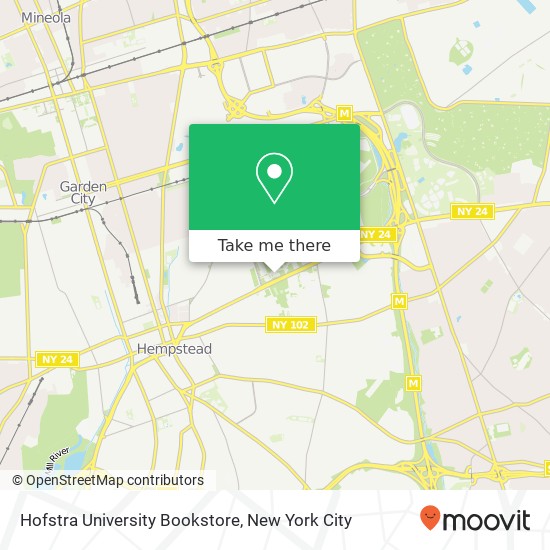Hofstra University Bookstore map