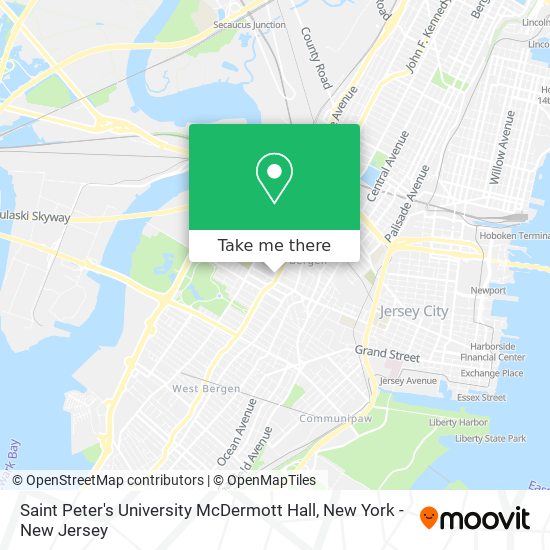 Mapa de Saint Peter's University McDermott Hall