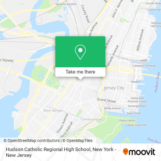 Hudson Catholic Regional High School map