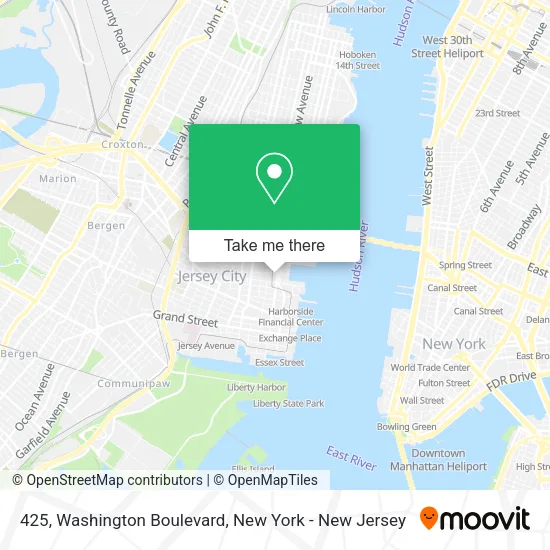 425, Washington Boulevard map