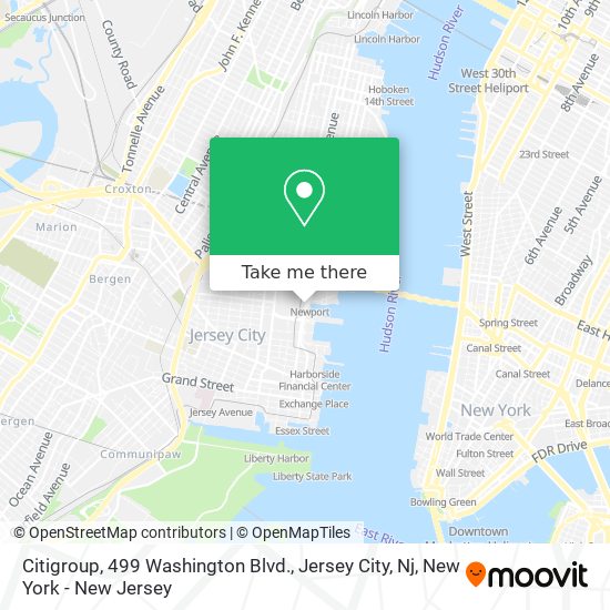 Citigroup, 499 Washington Blvd., Jersey City, Nj map