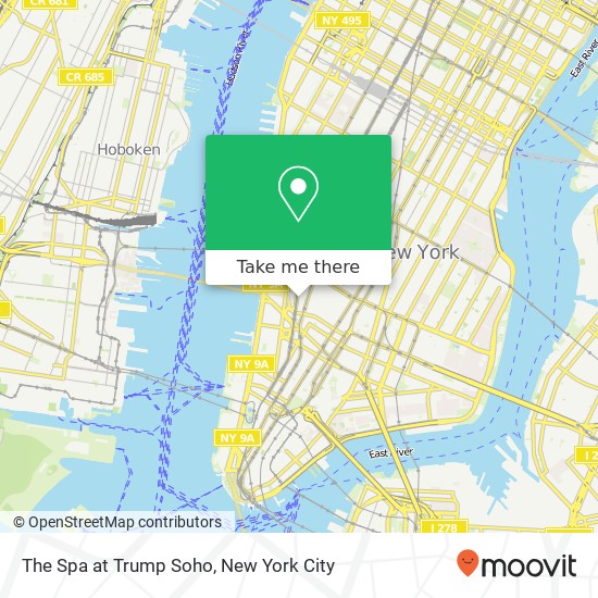 The Spa at Trump Soho map