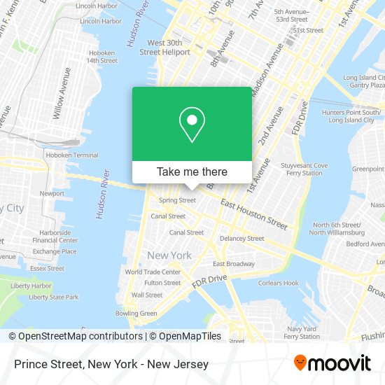 How to get to Prince Street in Manhattan by Subway Bus or Train