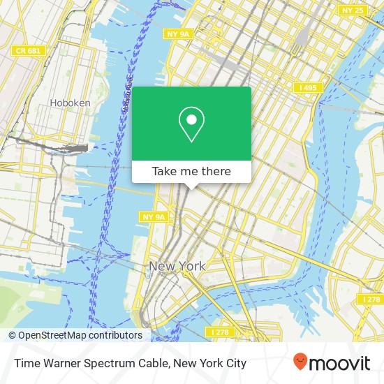 Time Warner Spectrum Cable map