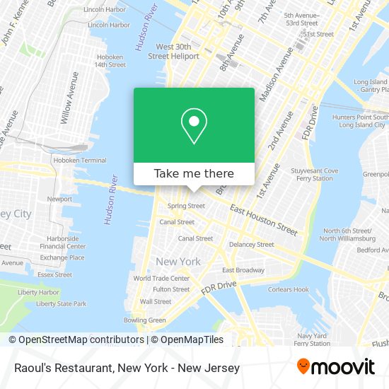 Raoul's Restaurant map