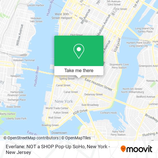 Everlane: NOT a SHOP Pop-Up SoHo map