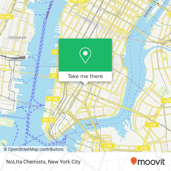 Mapa de NoLIta Chemists