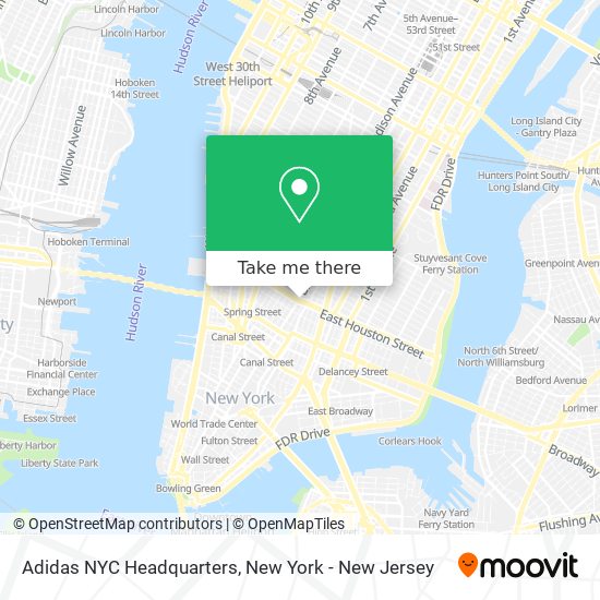 How to get to Adidas NYC Headquarters in Manhattan by Subway, Train?
