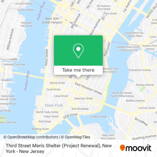 Third Street Men's Shelter (Project Renewal) map