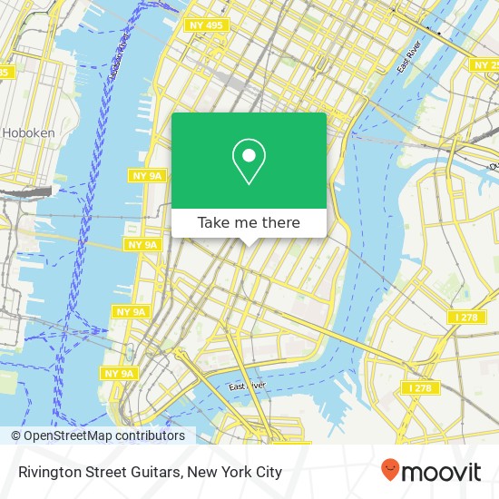 Rivington Street Guitars map