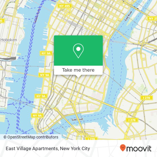 East Village Apartments map