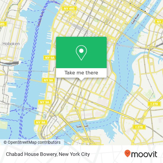 Chabad House Bowery map