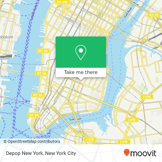 Mapa de Depop New York