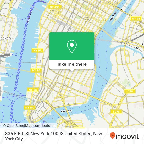 335 E 5th St‎ New York‎ 10003 United States map
