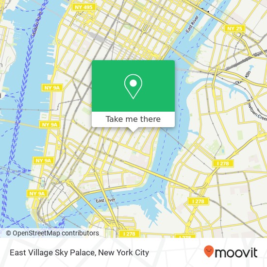 East Village Sky Palace map