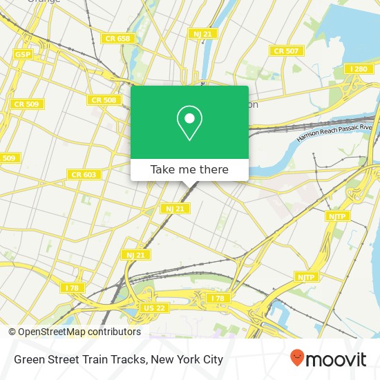 Green Street Train Tracks map